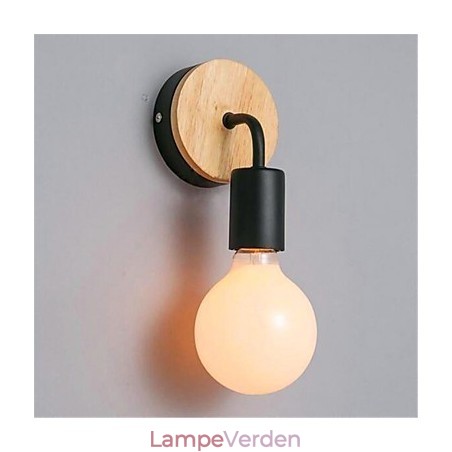 Moderne Minimalistisk Kreativ Personlighed Træ Jern Lampe Gang Balkon Soveværelse Sengebord Jern Væglampe Moderne Minimalistisk Kreativ Personlighed Træ Jern Lampe Gang Balkon Soveværelse Sengebord Jern Væglampe