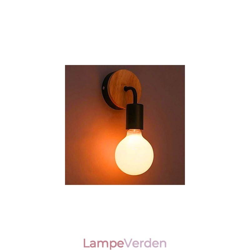 Moderne Minimalistisk Kreativ Personlighed Træ Jern Lampe Gang Balkon Soveværelse Sengebord Jern Væglampe