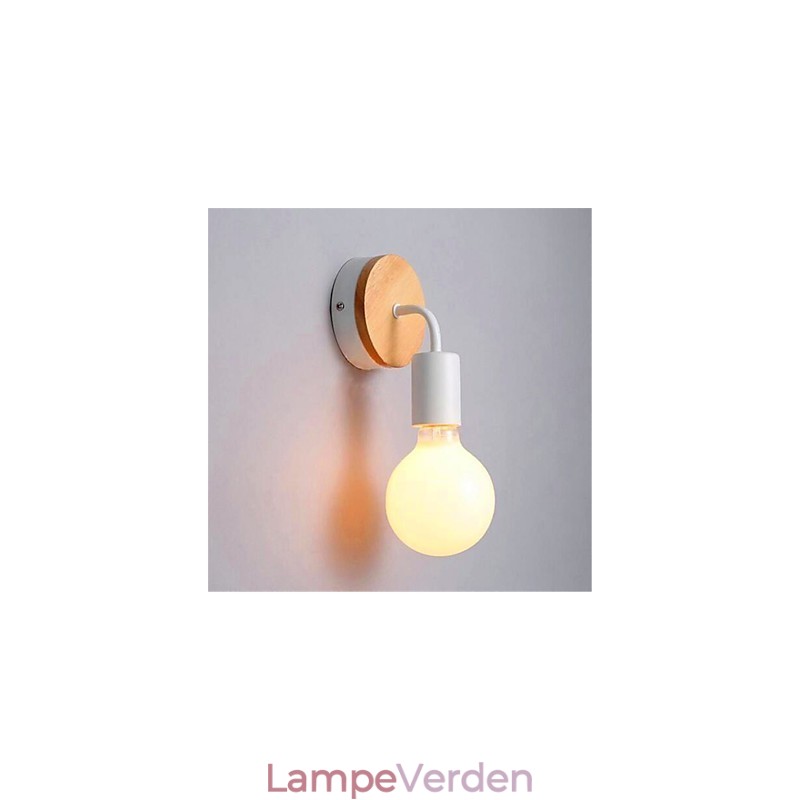 Moderne Minimalistisk Kreativ Personlighed Træ Jern Lampe Gang Balkon Soveværelse Sengebord Jern Væglampe