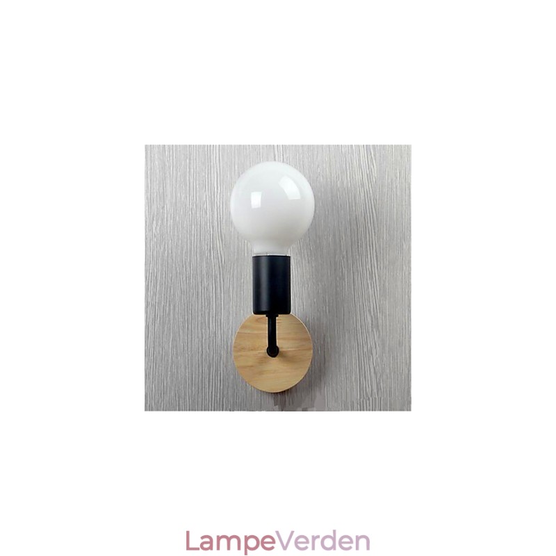 Moderne Minimalistisk Kreativ Personlighed Træ Jern Lampe Gang Balkon Soveværelse Sengebord Jern Væglampe