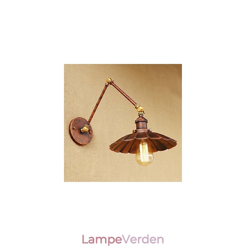 Lang arm Halv rust Retro Kreativ Nostalgisk Udtrækkelig Foldevægslamper Væglampe