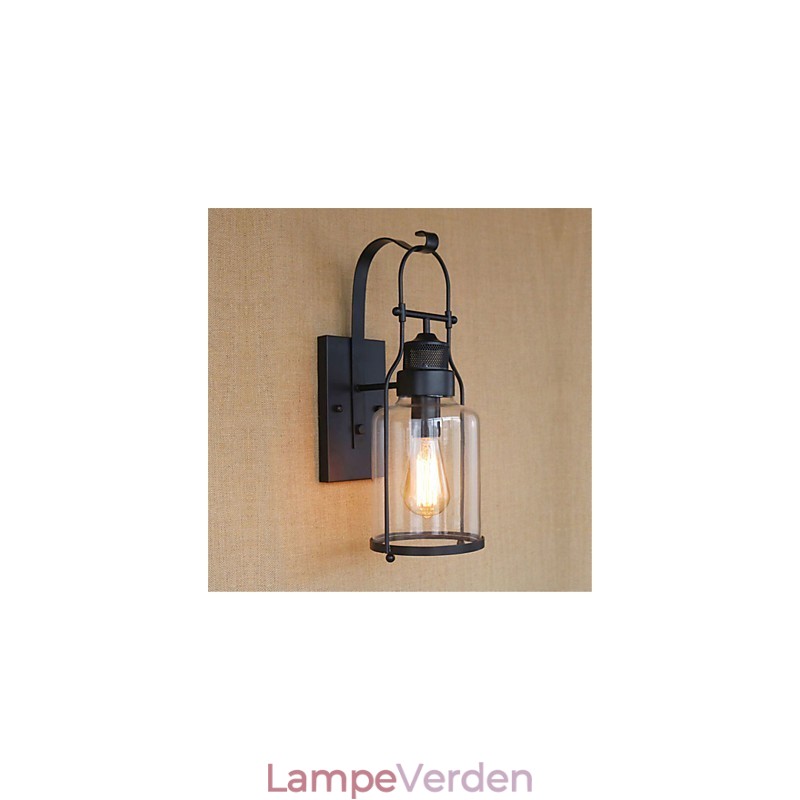 Rustik Lodge Country Retro Sort Oxide Finish Funktion til Øjenbeskyttelse Ambient Light