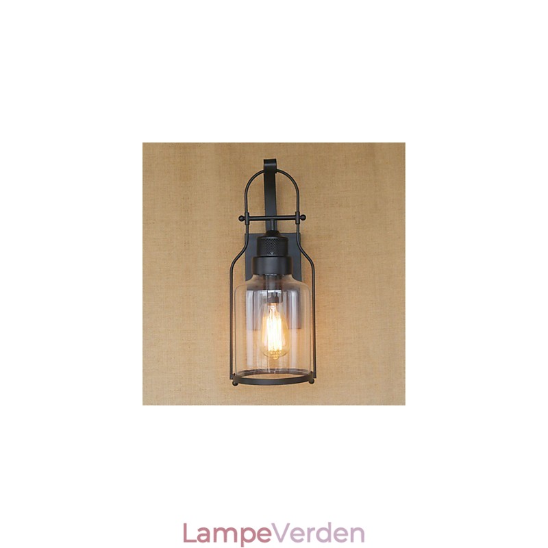 Rustik Lodge Country Retro Sort Oxide Finish Funktion til Øjenbeskyttelse Ambient Light