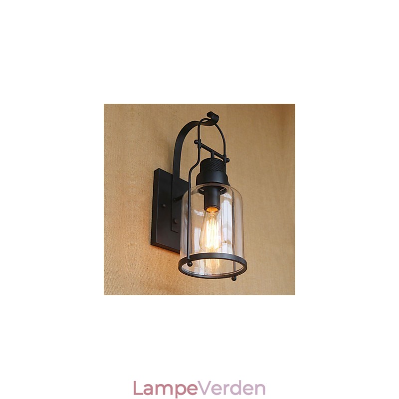 Rustik Lodge Country Retro Sort Oxide Finish Funktion til Øjenbeskyttelse Ambient Light