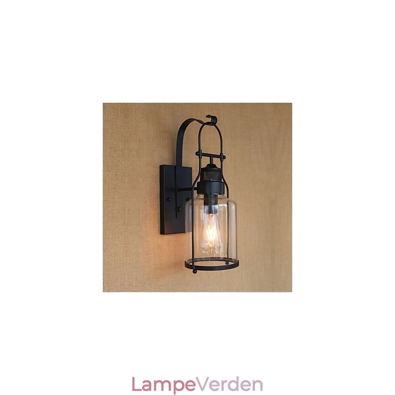 Rustik Lodge Country Retro Sort Oxide Finish Funktion til Øjenbeskyttelse Ambient Light