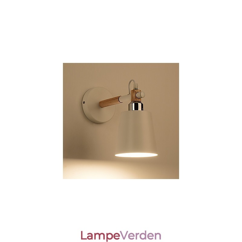 Vintage træ Art Deco Metal Metal Rustik Væglampe Stue Spisestue Gang Væglampe Sort Hvid Valgfri