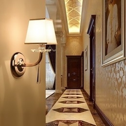 Moderne moderne galvaniseret funktion til Crystal Ambient Light Wall Sconces Wall Light