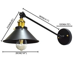 Buzz Wall Jern Væglampe Stum Sort Lyssværd Lampe På Væg