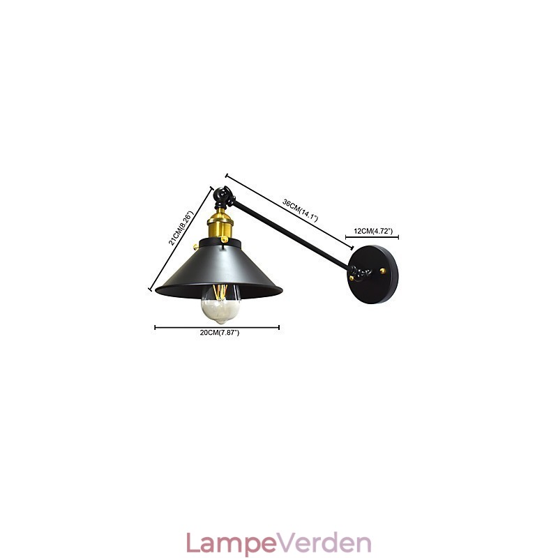 Buzz Wall Jern Væglampe Stum Sort Lyssværd Lampe På Væg