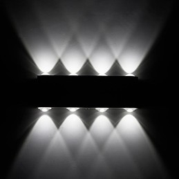 Moderne lys aluminium Flush Mount væglampe integreret