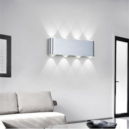 Moderne lys aluminium Flush Mount væglampe integreret