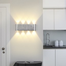 Moderne lys aluminium Flush Mount væglampe integreret