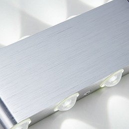 Moderne lys aluminium Flush Mount væglampe integreret