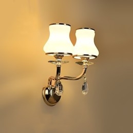 Moderne moderne galvaniseret funktion til Crystal Ambient Light Wall Sconces Wall Light