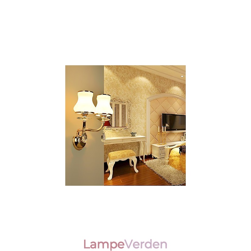 Moderne moderne galvaniseret funktion til Crystal Ambient Light Wall Sconces Wall Light