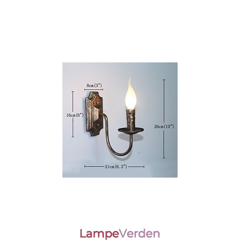 Antik væglampe stearinlysform Simpel korridor Balkonlampe Væglampe