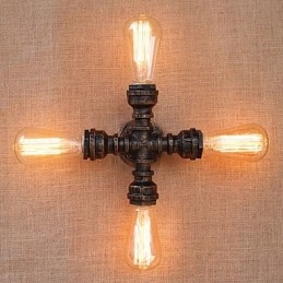 Country Retro Painting Feature til Mini Style Swing Arm Inkluderet Ambient Light Wall