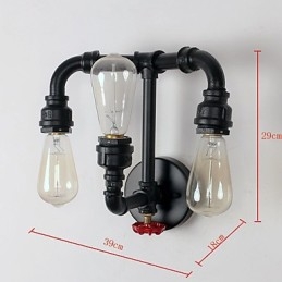 Rustik Lodge Moderne Moderne Land Retro Maleri Funktion til Mini Style Uplight Wall Sconces