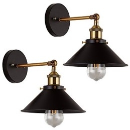 2 stk Metal Væglamper Industriel Væglampe Vintage Edison Simplicity Lampe til Cafe Club Bar Belysning