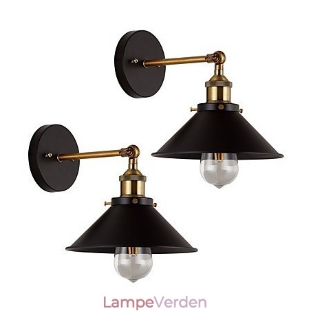 2 stk Metal Væglamper Industriel Væglampe Vintage Edison Simplicity Lampe til Cafe Club Bar Belysning 2 stk Metal Væglamper Industriel Væglampe Vintage Edison Simplicity Lampe til Cafe Club Bar Belysning
