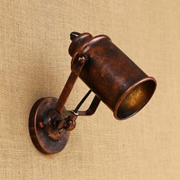 Malet stål Væglampe Stum Sort Amerikansk Kaffe Dekoration Retro Væglampe Lyssværd Lampe På Væg