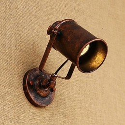 Malet stål Væglampe Stum Sort Amerikansk Kaffe Dekoration Retro Væglampe Lyssværd Lampe På Væg