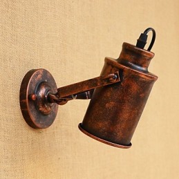 Malet stål Væglampe Stum Sort Amerikansk Kaffe Dekoration Retro Væglampe Lyssværd Lampe På Væg