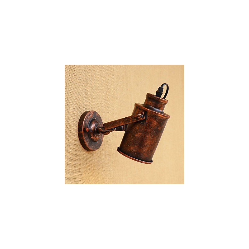 Malet stål Væglampe Stum Sort Amerikansk Kaffe Dekoration Retro Væglampe Lyssværd Lampe På Væg