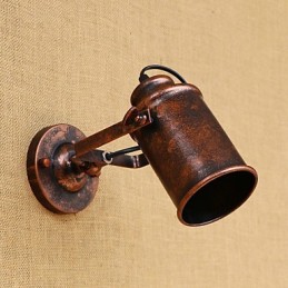 Malet stål Væglampe Stum Sort Amerikansk Kaffe Dekoration Retro Væglampe Lyssværd Lampe På Væg