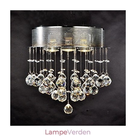 Traditionel klassisk krystal krom metal flush Mount