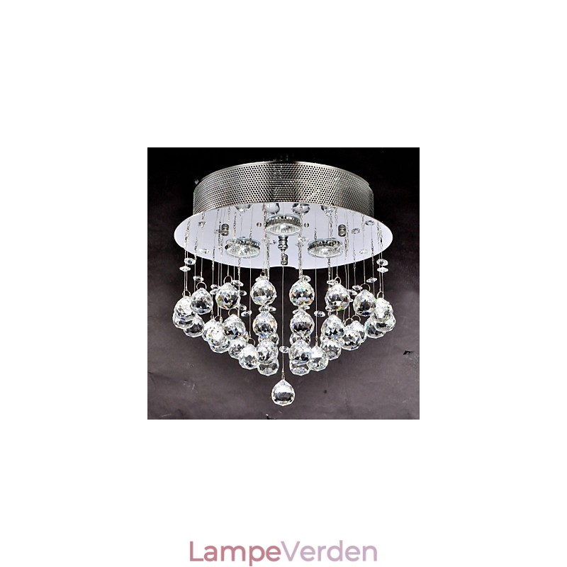 Traditionel klassisk krystal krom metal flush Mount