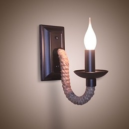 Hamp Rope Retro Væglampe Creative Personality Bar Iron Candle Lamp
