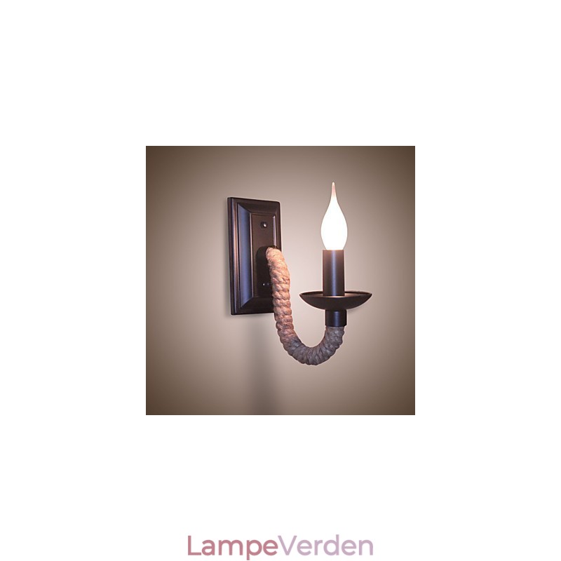Hamp Rope Retro Væglampe Creative Personality Bar Iron Candle Lamp