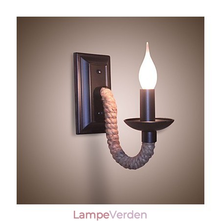 Hamp Rope Retro Væglampe Creative Personality Bar Iron Candle Lamp Hamp Rope Retro Væglampe Creative Personality Bar Iron Candle Lamp