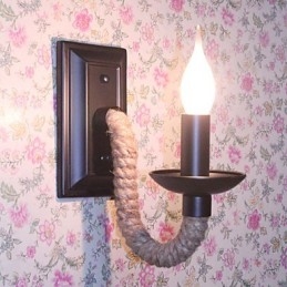 Hamp Rope Retro Væglampe Creative Personality Bar Iron Candle Lamp