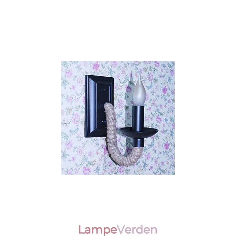 Hamp Rope Retro Væglampe Creative Personality Bar Iron Candle Lamp