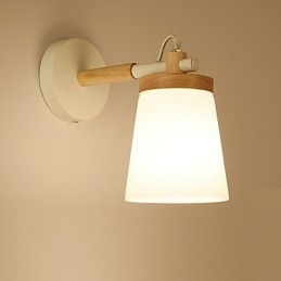 Glasskærm og metalbase Væglampe Funktion Ambient Light Væglamper Væglampe