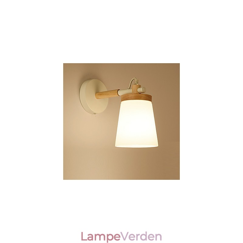 Glasskærm og metalbase Væglampe Funktion Ambient Light Væglamper Væglampe