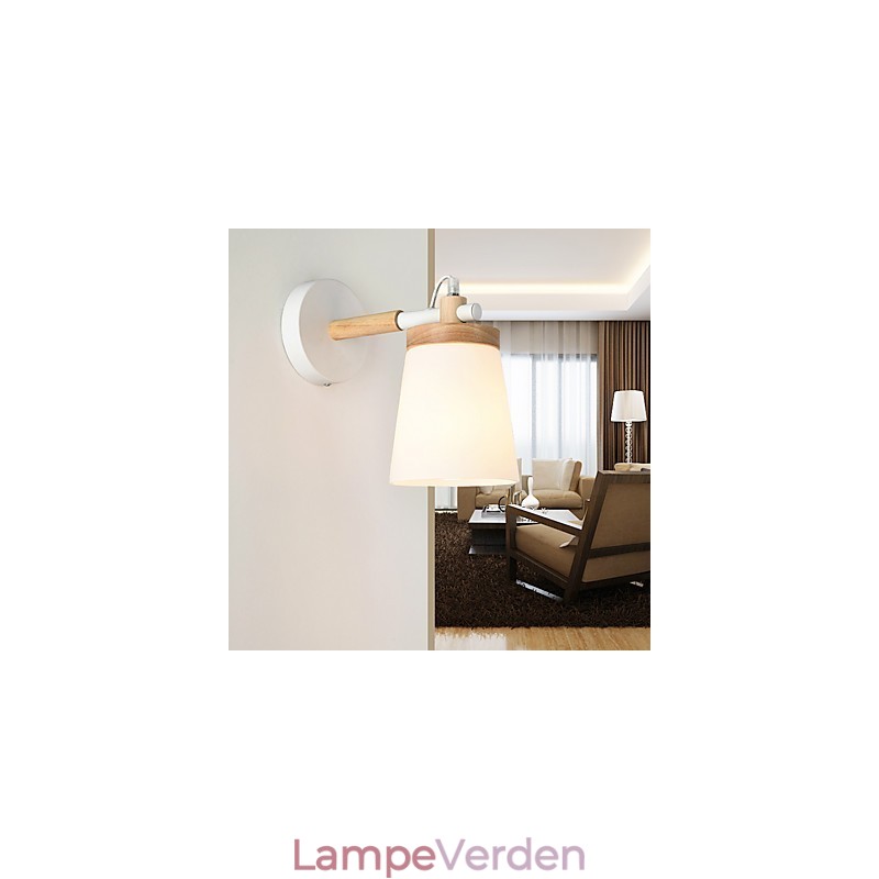 Glasskærm og metalbase Væglampe Funktion Ambient Light Væglamper Væglampe