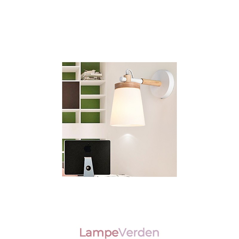 Glasskærm og metalbase Væglampe Funktion Ambient Light Væglamper Væglampe