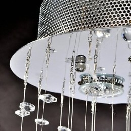 Traditionel klassisk krystal krom metal flush Mount