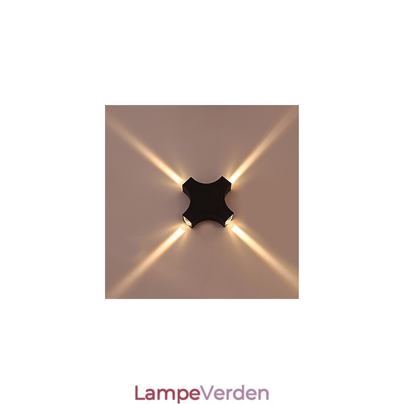Integreret enkel nyheds-landsfunktion til øjenbeskyttelse Ambient lys væglamper Cross Star udendørs vandtæt gårdhave væglampe