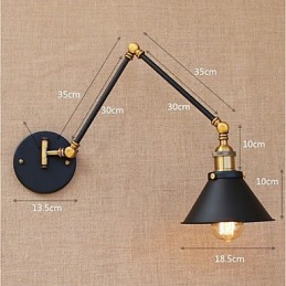 Vintage Country galvaniseret funktion til Mini Style Swing Arm Øjenbeskyttelse Downlight Swing Arm Lights