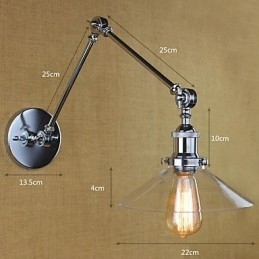Vintage Country Retro Elektroplade-funktion til Mini Style Swing Arm Ambient Light Swing