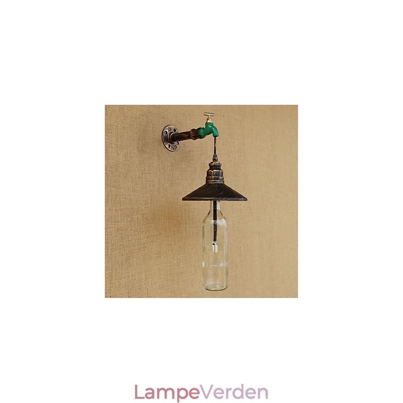 Edison Retro Dekorativ Vandrør Vinflaske Væglampe Væglampe