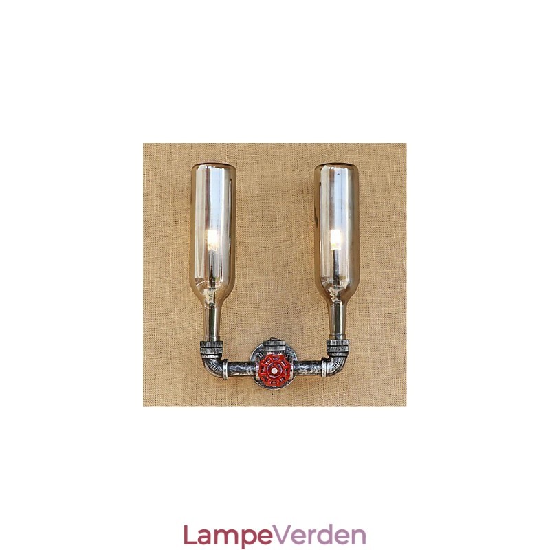 Vandflaske Væglampe Væg Lysegrå
