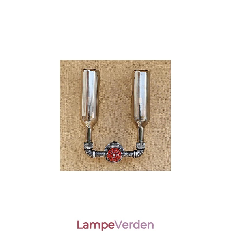 Vandflaske Væglampe Væg Lysegrå