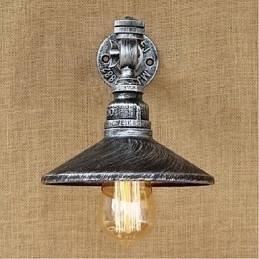 Rustik Lodge Maleri funktion til Ambient Light Wall Sconces Wall Light Silver