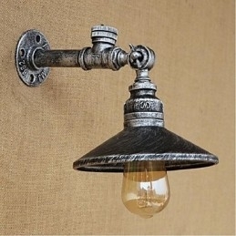 Rustik Lodge Maleri funktion til Ambient Light Wall Sconces Wall Light Silver