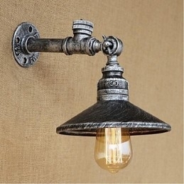 Rustik Lodge Maleri funktion til Ambient Light Wall Sconces Wall Light Silver